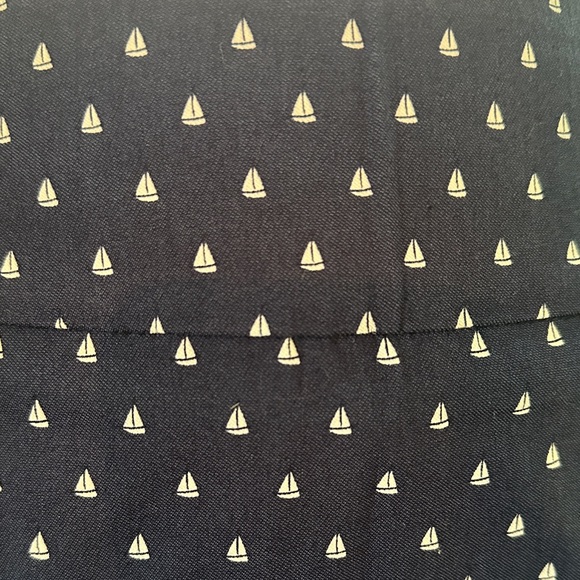 Margaret M Dark Blue Midi Skirt with Sailboat Pattern - Picture 2 of 9